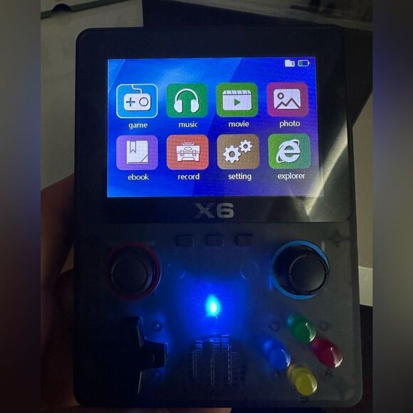 X6 Handheld Retro Video Game Console 3.5 inch Screen 20,000 Games - 32GB - Black - Picture 3 of 7